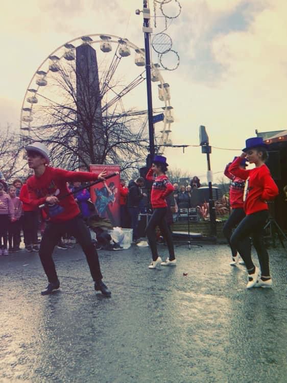 Katrina Hughes Dance School performance at Christmas market